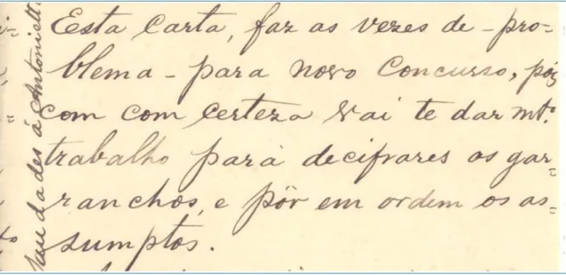 Figura 1 – Excerto de Carta da Baronesa a D. Sinhá, sem data,  Fonte: Conjunto Maciel