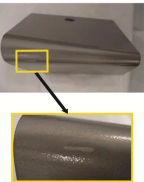 Figure 4. Aspect of the samples after the impact resistance test  of the epoxy resin-based powder coatings applied to carbon steel: 