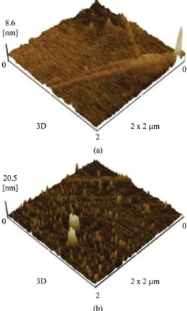 Figure 3. Three-dimensional AFM images in contact mode. 