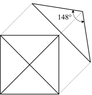 Figure 3: Angle between edges of Vickers indenter 17 .
