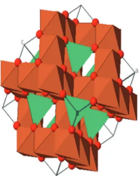 Figure 1: A fragment of the structure of Mn 0.50 Cu 0.50  Fe 2 O 4 .