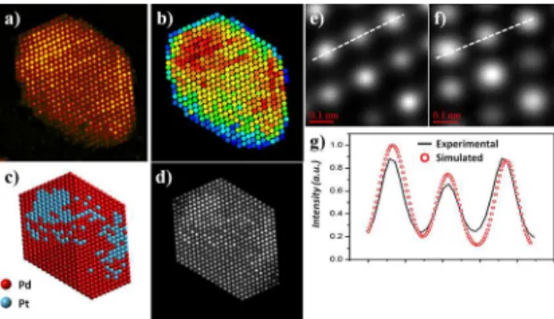 Figure 5a shows a scanning electron microscopy (SEM)  image at low voltage using backscattered electrons detected  by the Top detector, which has pure Z-number contrast with  less topographical information