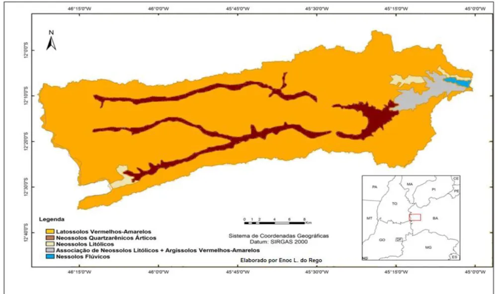 Figura 3: Mapa de solos da BHRO(Fonte: IBGE).  