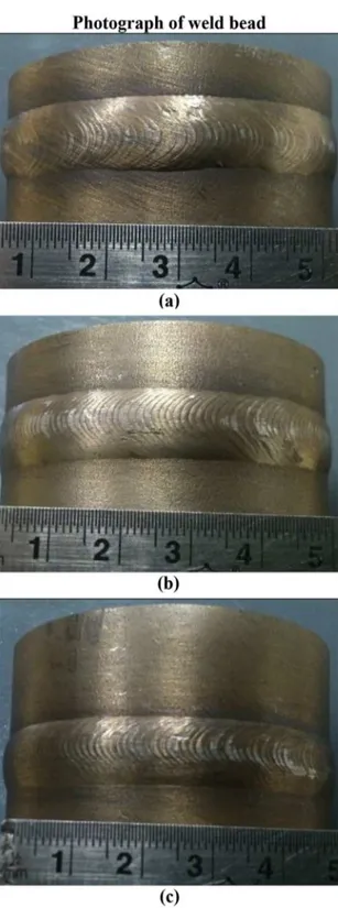 Figure 8: Typical macrograph of transverse section of weld  deposit at a given hot wire current and WFR of 30A and 800mm/