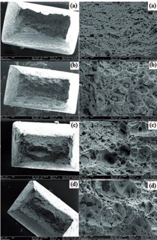 Figure 7: a) The fracture surface of AR test piece aged at 160 o C 