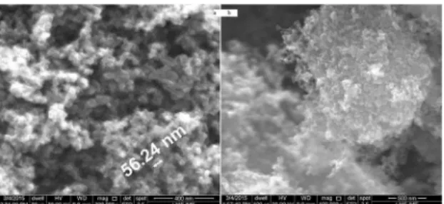 Figure 7. Micrographs  of  the  nanodiamonds  obtained  by  the  detonation, at (a) 200,000X and (b) 100,000X.