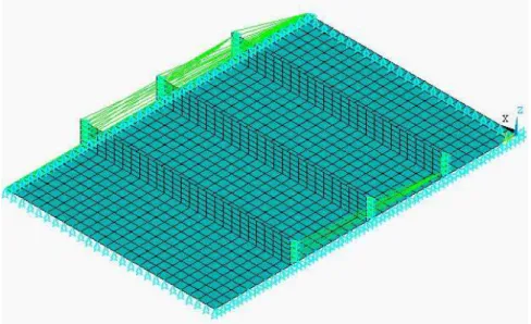 Figure 12 Finite element model of Tanaka &amp; Endo test specimens.
