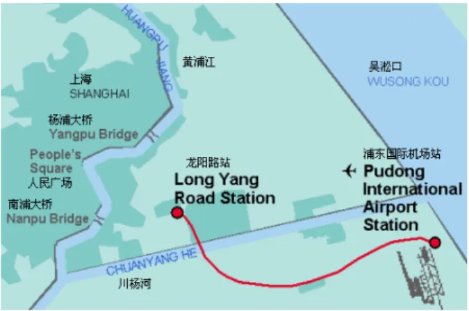 Figure 1 Shanghai maglev route.