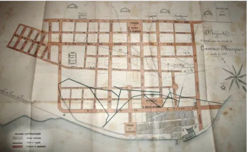 Figura 9- Primeiro plano e plano de ampliação da cidade de Lourenço Marques, 1895; 