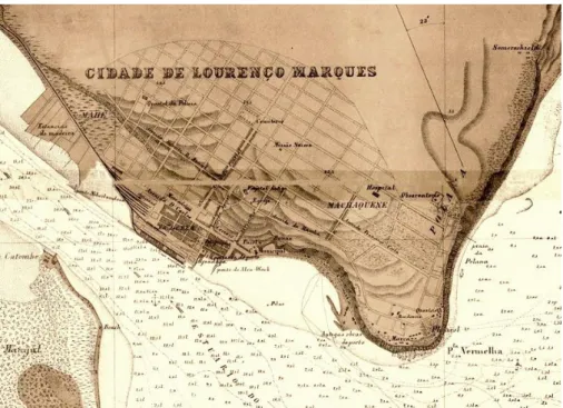 Figura 10 - Cidade de Lourenço Marques com desenho da circunvalação, 1903; 