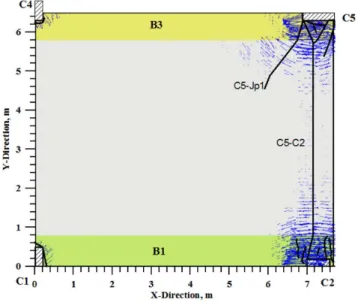 Figure 14 Mapped major cracks along with PPTS in panel C1-C2-C4-C5
