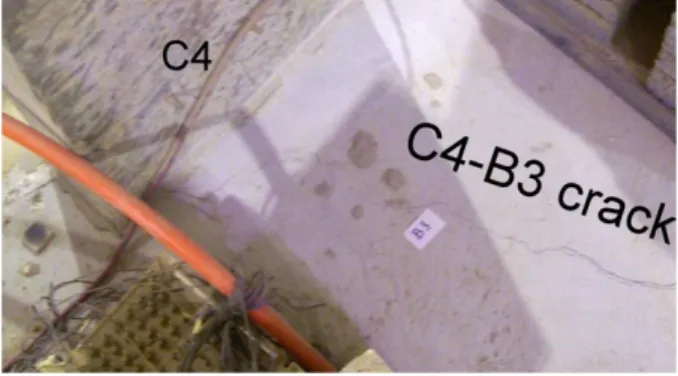 Figure 3 Photographic documentation of crack patterns around C4