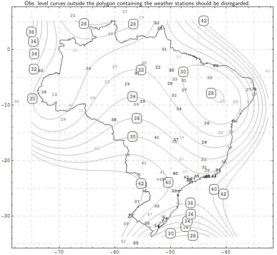 Figure 10   Proposed basic wind speed chart and winds evaluated at every weather station