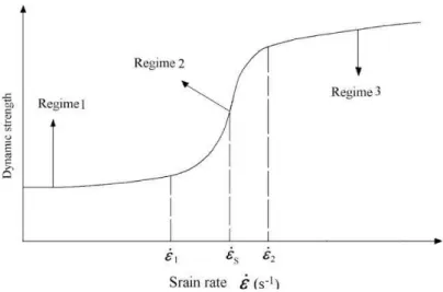 Figure 1   Dependence of dynamical strength/yield stress on strain-rates of engineering materials (Qi et al., 2009) 