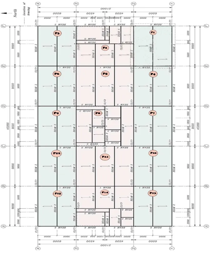 Figure 4  Typical plan of Cardington building (El-Dardiry and Ji, 2006) 