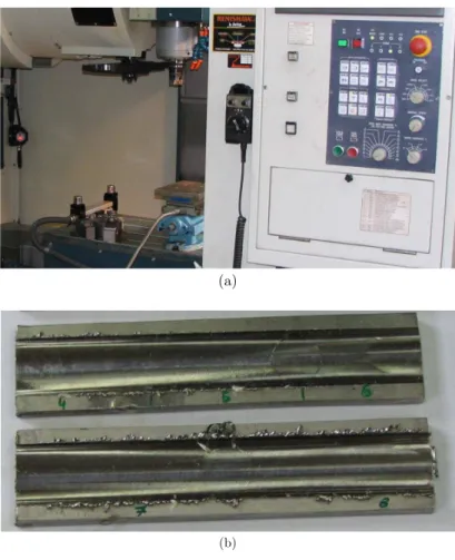 Figure 1   Photo of the experimental set-up (CNC machine) with a view of the tool (a)