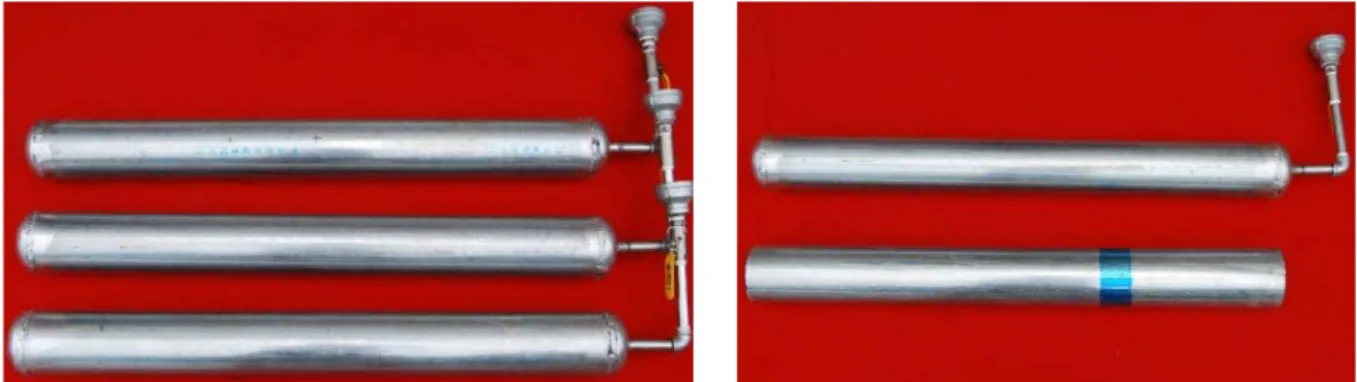 Figure 2: Comparison of water filled and empty  cylindrical shell. 