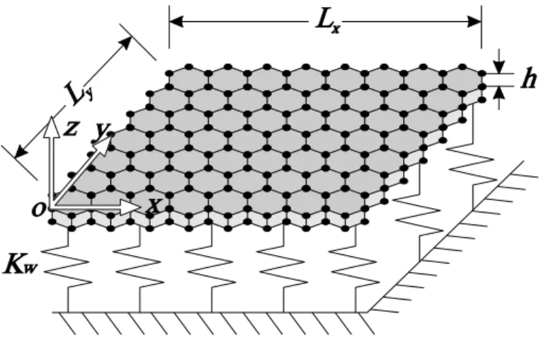 Figure 1: Problem geometry of a double-layered graphene sheet. 