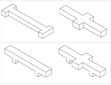 Figure 3   Perspective view of the four sleepers analyzed. 