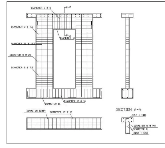 Figure 6   Reinforcement of the prototype. 