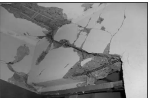 Figure 1   Structural damages affecting deformation of doors  Figure 2   Cracking by shear in lintel 