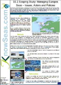 Figure 3 – Poster about KnowSeas deliverable D 2.2 presented during the 1 st KnowSeas Scientific Workshop in Palma de Mallorca, April, 2010