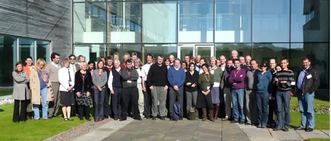 Figure 4 - Representatives of the 31 partner organisations of the FP 7 Project KnowSeas at the Kickoff meeting  (Oban, Scotland, May 2009) 