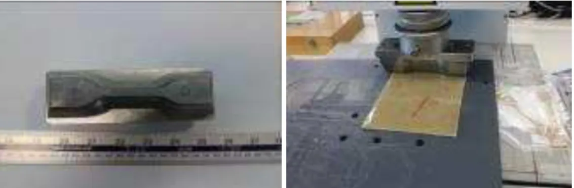 Figure 19: Cutter machine for ASTM D638-02a Dumbbell-shaped test specimen the type IV B  group