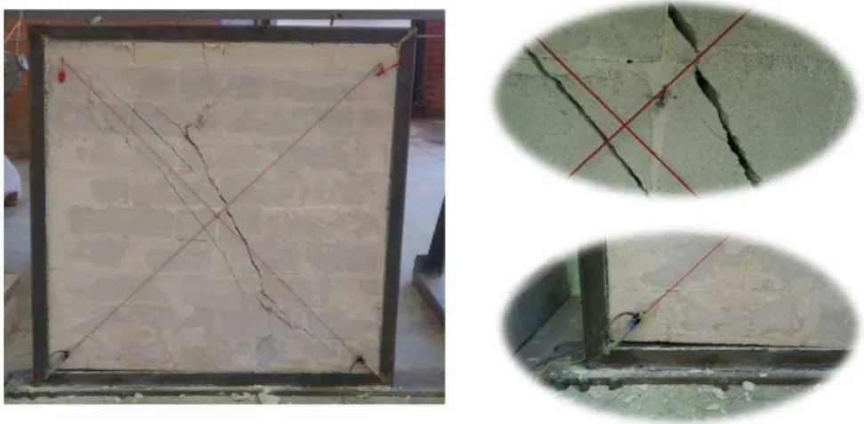 Figure 8: Final deformation and crack states at the end of experiment in Example 1. 