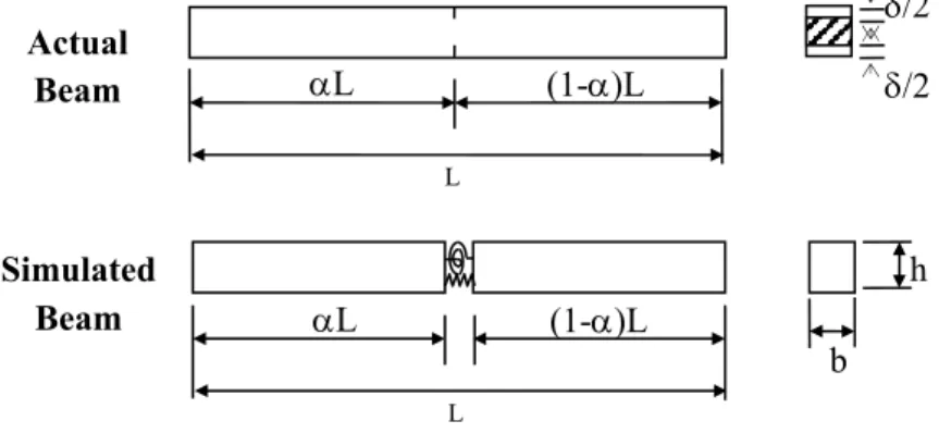 Figure 1: Cracked 1-D Structure. 