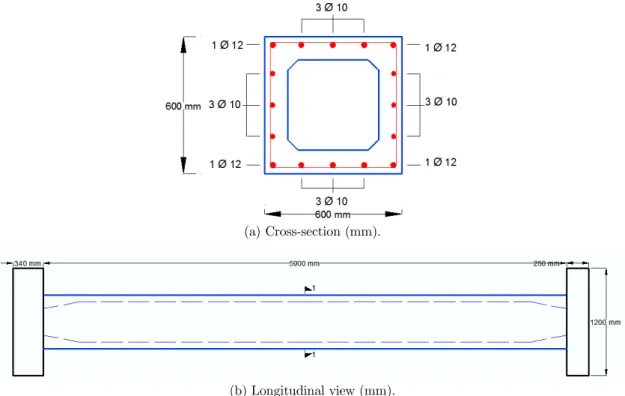 Figure 2: Reinforced concrete beam(Lopes and Bernardo, 2009). 