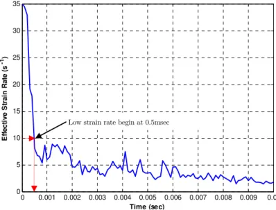 Figure 7: Strain rate-time history. 