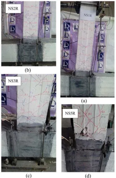 Figure 8: Crack pattern of strengthened specimens. 