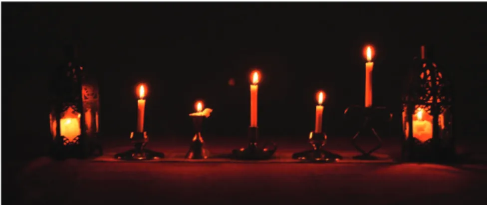 Figura 07: Candelabros con velas encendidas representarían a los amantes de la Magdalena.