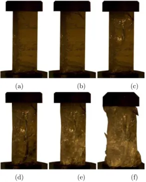 Figure 9: Failure processes of specimen HA1mps_2. Specimen possesses air content of 2.01%