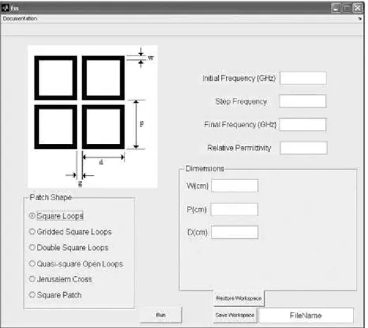 Fig. 3. Complete layout of the FSS simulation software. 
