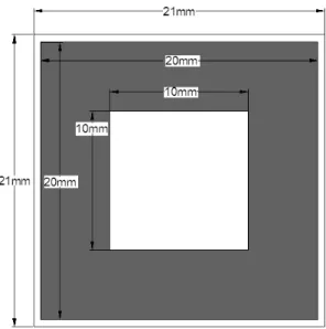 Fig 1 Top view of the proposed unit cell (black portions indicate copper) 