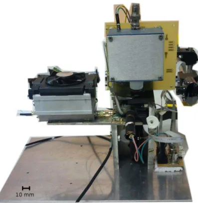 Fig. 13. System developed to study the fluorescence of diamond samples.