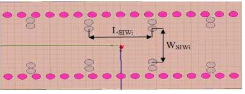 Fig. 4. SIW filter with iris. 