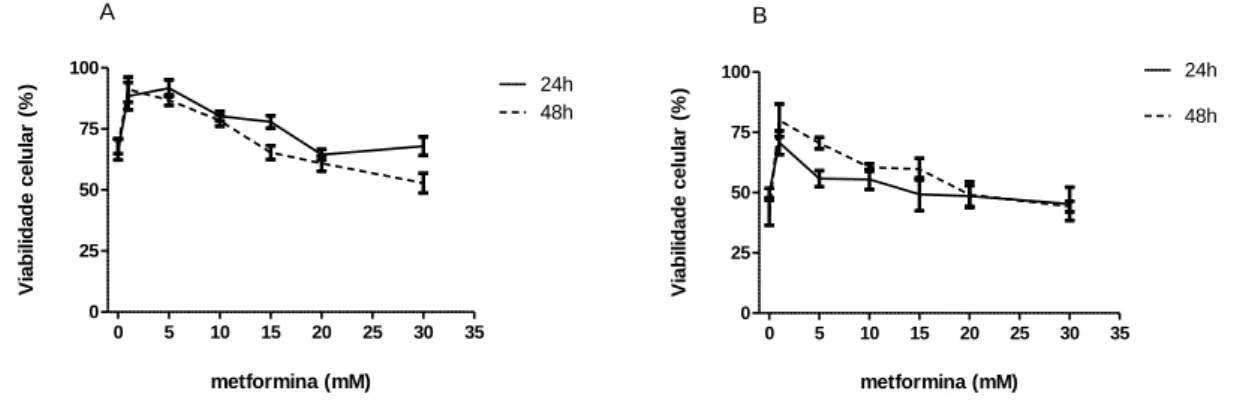 Figura 12: Efeito da associação de metformina e sunitinib sobre a viabilidade das células PC12-Adh