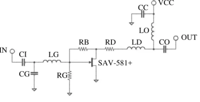 Fig. 2. LNA circuit schematic.