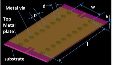 Fig. 1. Substrate integrated waveguide cavity. 