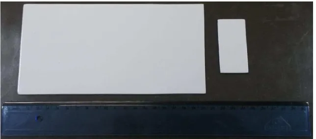 Fig. 8. Painted FGC samples for L- and C-band characterization. 
