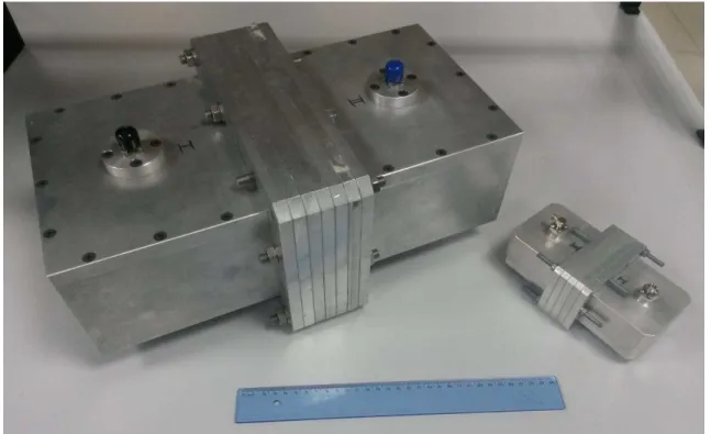 Fig. 4. Measurement setup for the composite material characterization. 