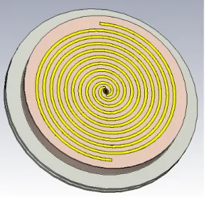 Fig. 4. Spiral antenna backed by a conducting plane [10]. 