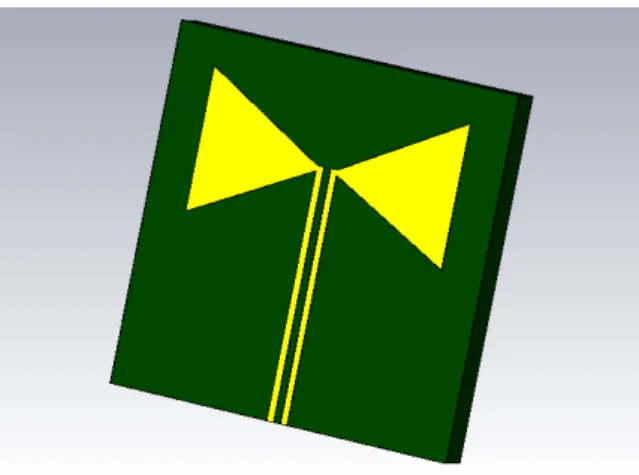 Fig. 5. Bow-tie dipole antenna. 