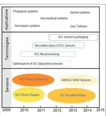 Figure  5  shows  the  types  of  sensors  that  are  being  developed and the technological evolution that we intend  to  follow  till  2015