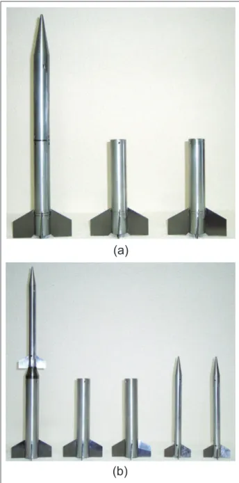 Figure  3  shows  the  scaled  models  utilized  in  the  experiments, which have conigurations of angle of ins  equal to 0º, 2.5º and 5.0º.
