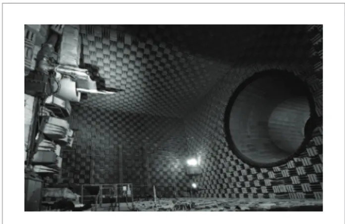 Figure 1. QinetiQ’s Jet Noise Facility set up for the Coaxial  and Jet Noise (CoJeN) test programs.