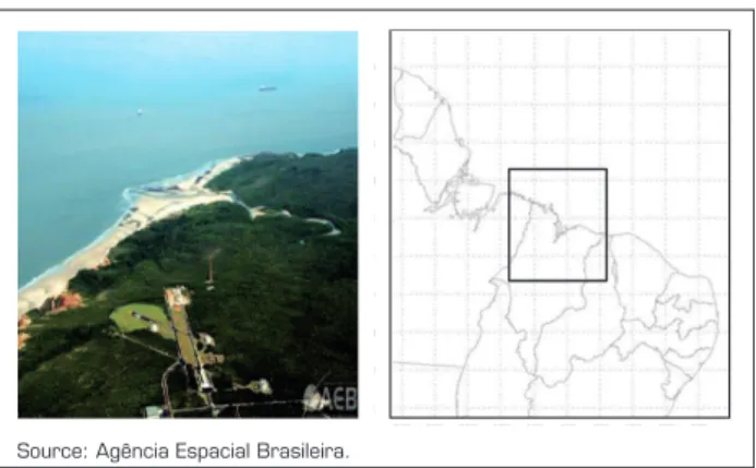 Figure 1. Aerial view of the CLA and grids with horizontal  resolutions of 18 km (larger domain) and 6 km 